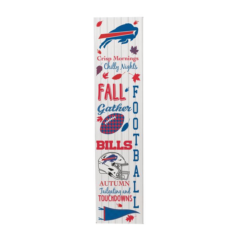 47" Double Sided Seasonal Porch Leaner, Buffalo Bills - 47" x 11.25"