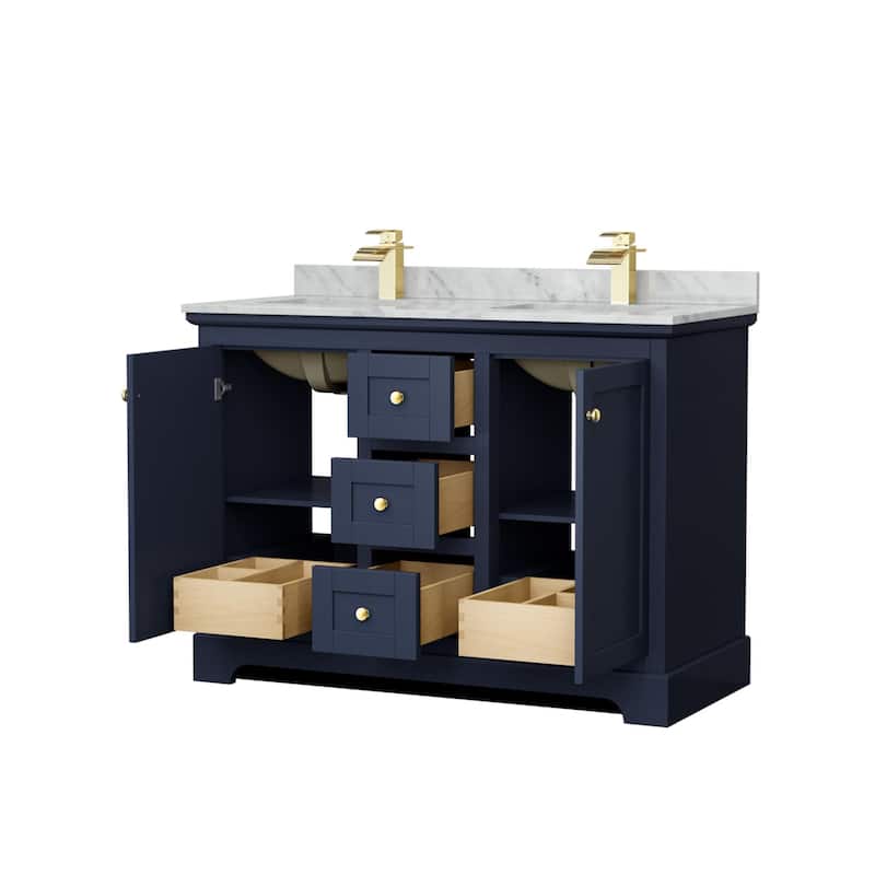 Wyndham Collection Avery 48" Free Standing Double Basin Vanity Set