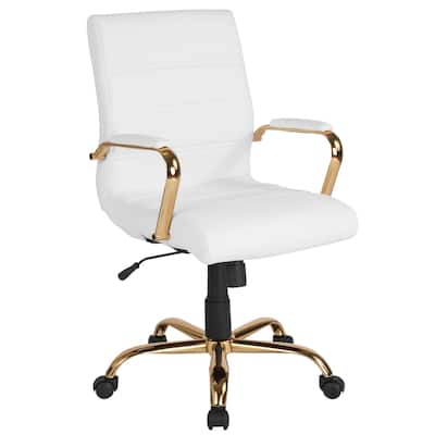 Mid-back LeatherSoft Executive Swivel Office Chair