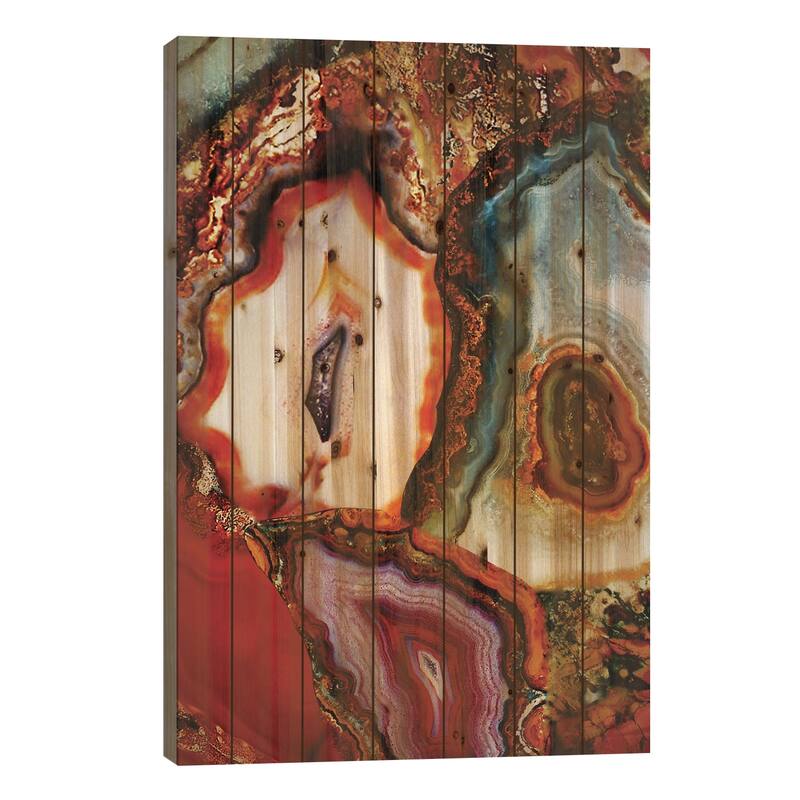 The Earth and Sky Teach Us More Print On Wood by Elena Kulikova - Multi-Color - 26x18x1.5