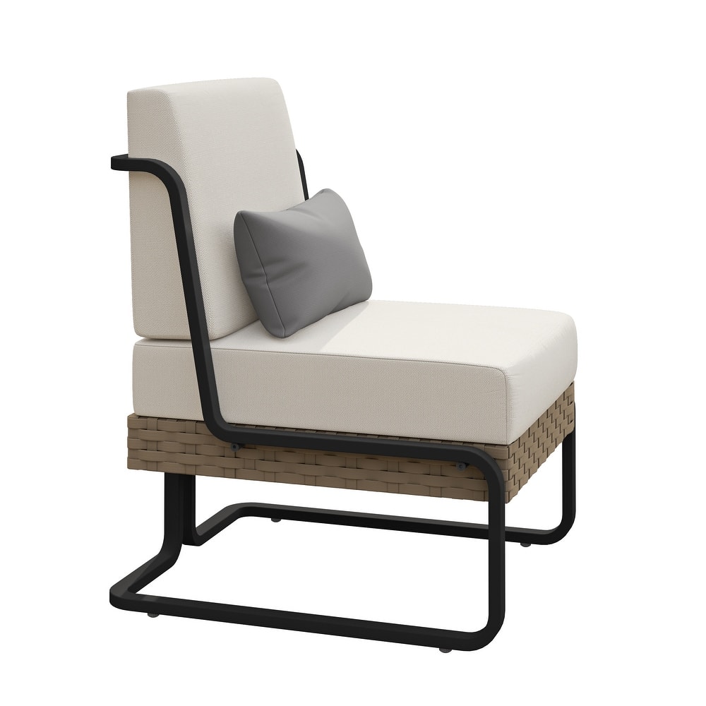 Corvus Akrotiri Outdoor Wicker Club Chair Set (Set of 2) with Olefin Cushions