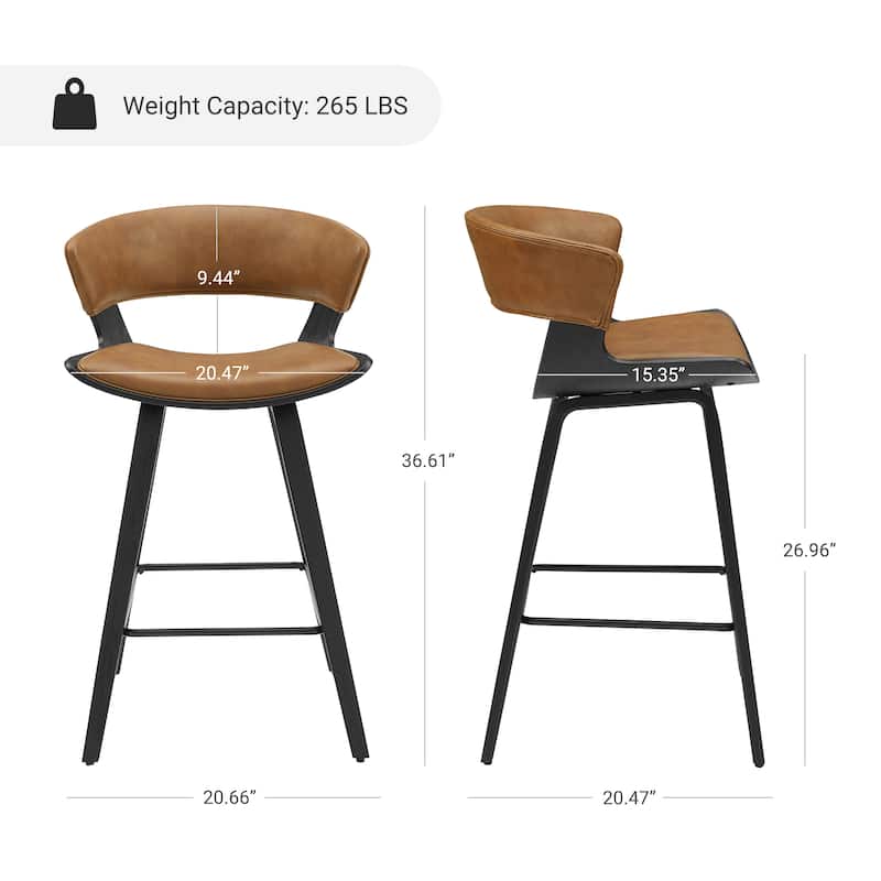 Art Leon Set of 4 Modern Counter Height Barstool