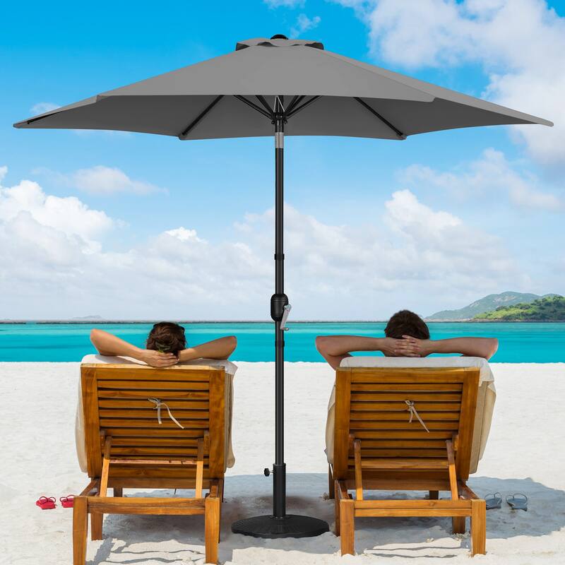 Yaheetech 9ft Patio Umbrella 8 Ribs with Push Button Tilt and Crank