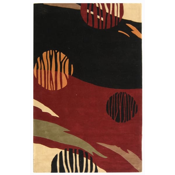 slide 2 of 4, SAFAVIEH Handmade Rodeo Drive Marikka Mid-Century Modern Abstract Wool Rug 5' x 8' - Assorted - Rectangle