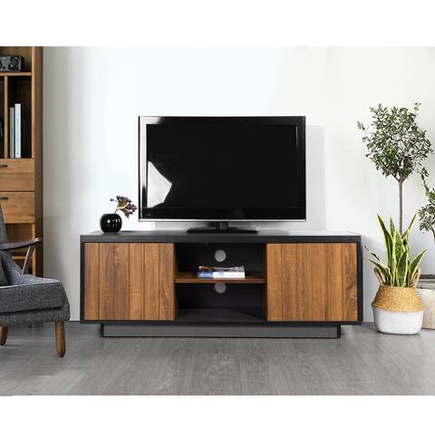 47.2" Mid-Century Modern 2 Door TV Console with Storage Cabinet