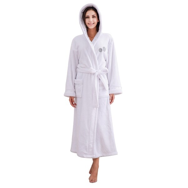 white fleece dressing gowns