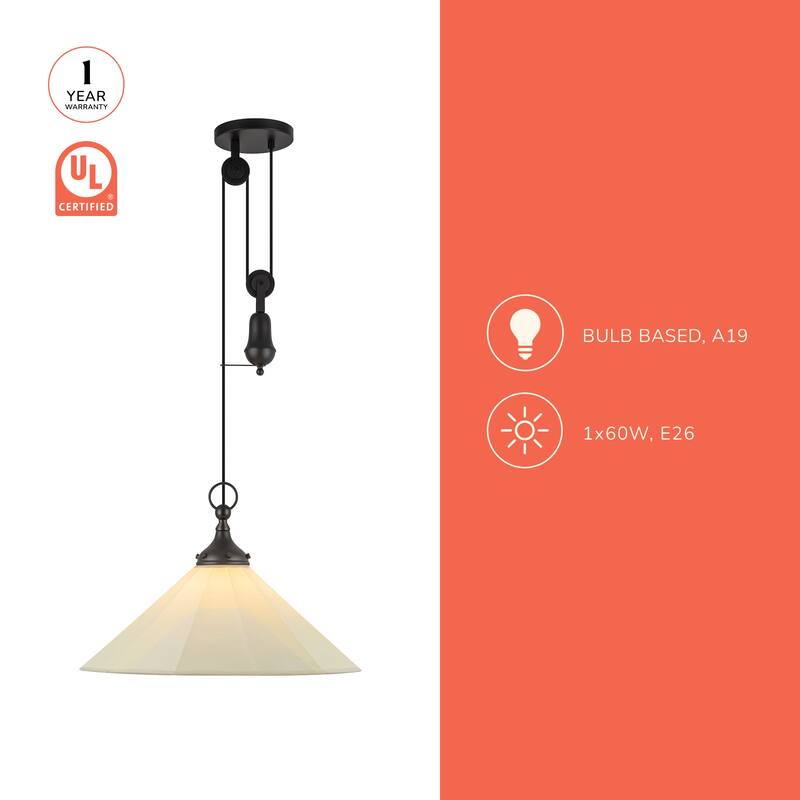 Alora Lighting PD447120 Ellen 20" Wide Pendant with Linen Shade
