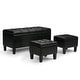 preview thumbnail 61 of 66, WYNDENHALL Lancaster 44 inch Wide Contemporary Rectangle Storage Ottoman
