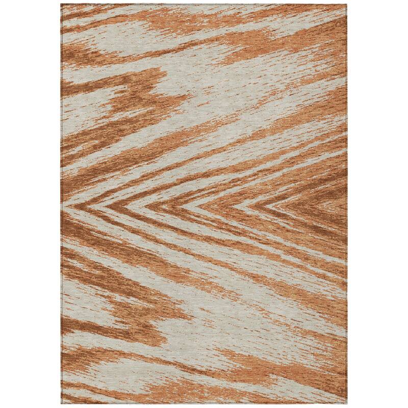HomeRoots Abstract Transitional Rectangle Outdoor Rug