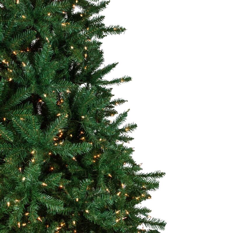 9' Pre-Lit Twin Falls Pine Artificial Christmas Tree, Clear Lights - 9 Foot