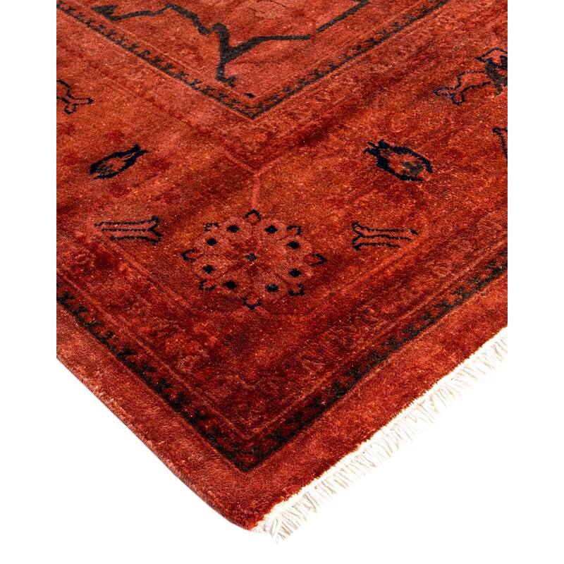 Vibrance, One-of-a-Kind Handmade Area Rug - Red, 6' 0" x 8' 9" - 6' 0" x 8' 9"