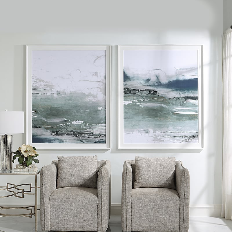 Uttermost Emerald Daze Abstract Prints, Set/2