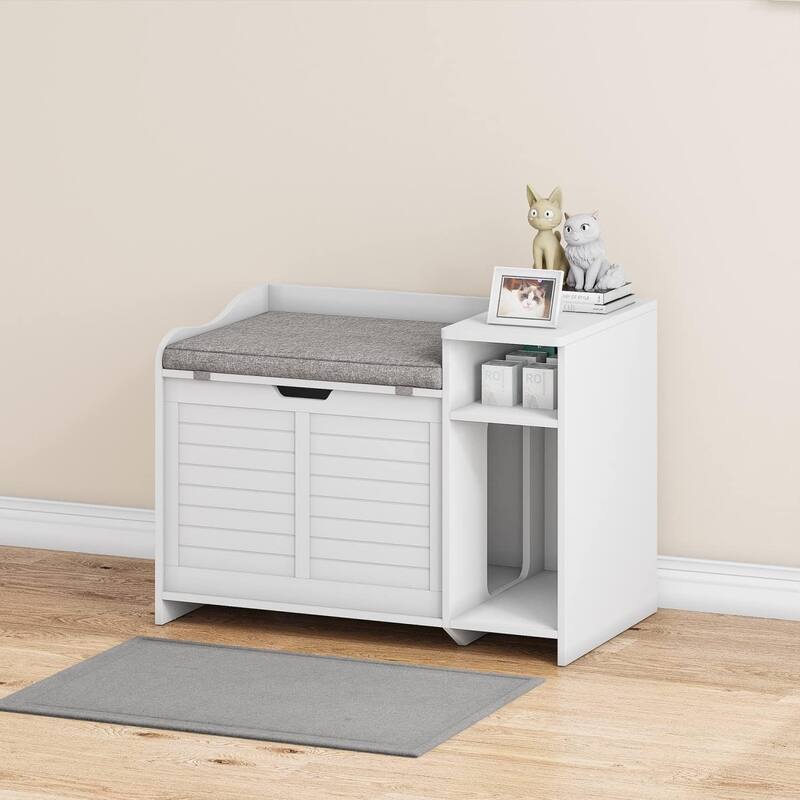 Cat Litter Box Enclosure Furniture, Cat Washroom Hidden Furniture