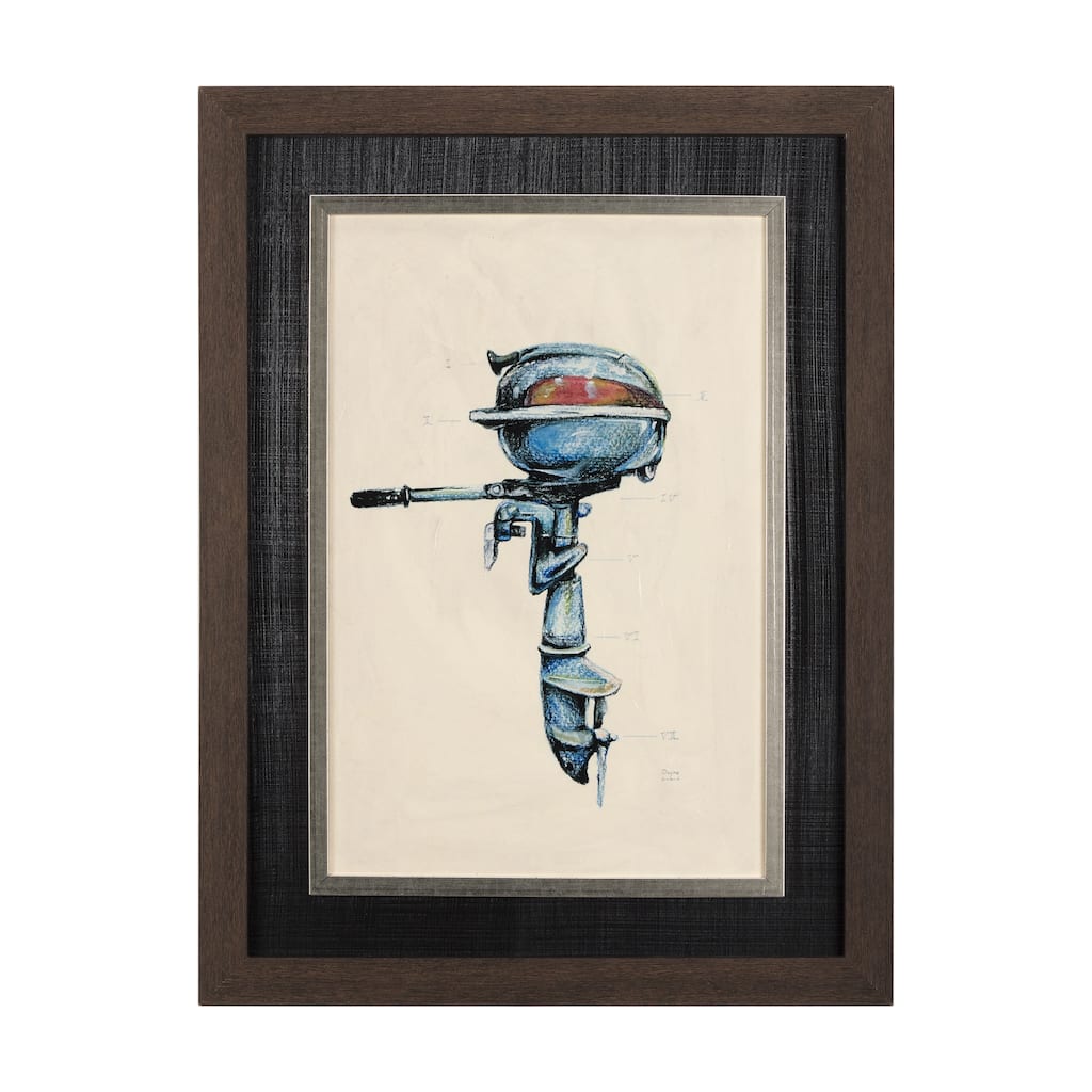 Vintage Motor I Framed Art Print