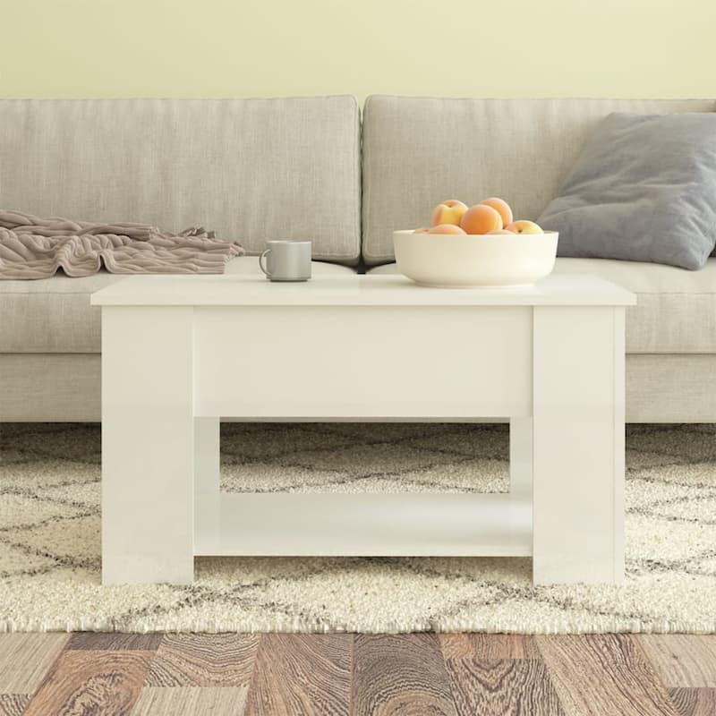 vidaXL Coffee Table Lift Top End Table Accent Side Sofa Table Engineered Wood - 31.1" x 19.3" x 16.1"