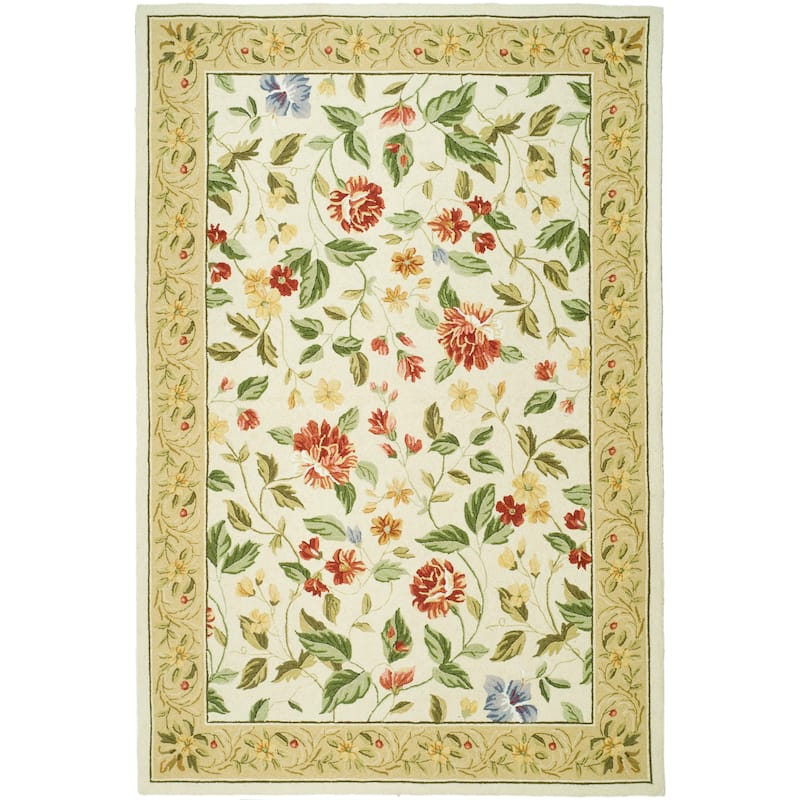 SAFAVIEH Handmade Chelsea Faigel French Country Floral Wool Rug