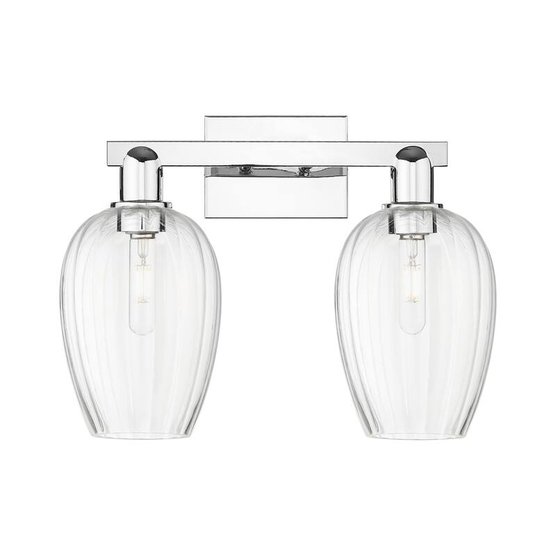 Innovations Lighting 716-2W-14-16 Preston Vanity Preston 2 Light 16" - Polished Chrome / Clear