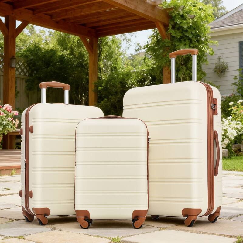 3 Piece Luggage Set Hardside Spinner Suitcase with TSA Lock 20IN 24IN 28IN Available