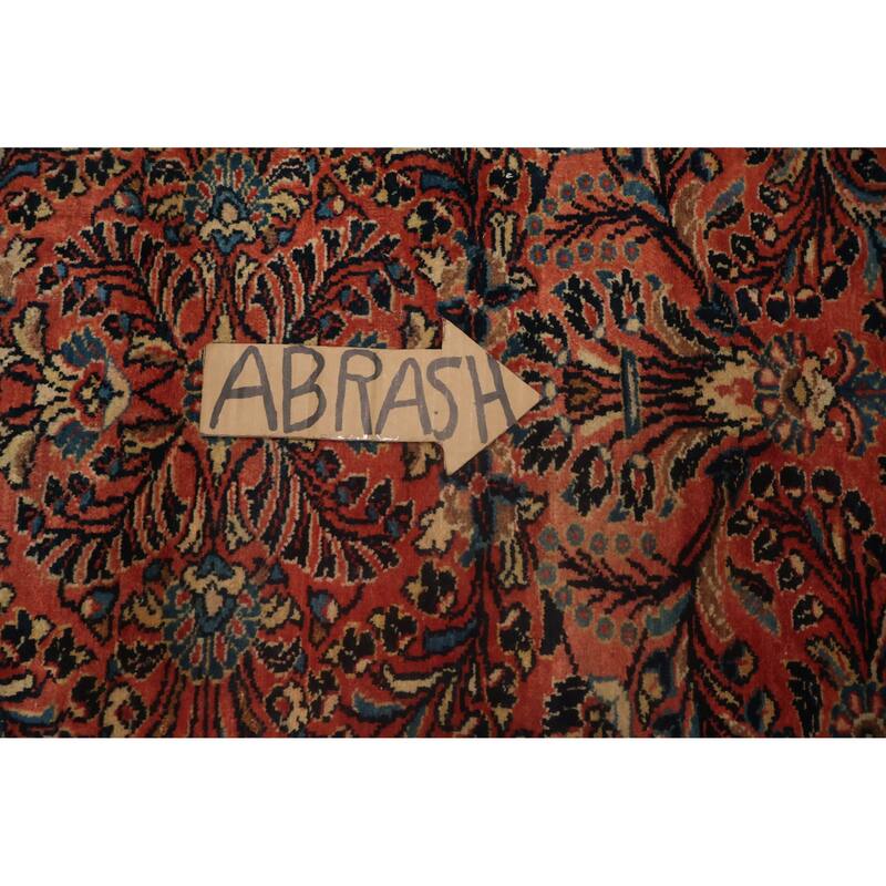 Hand Knotted Oriental 100% Wool Carpet Traditional Floral Oranges & Rust Lilian Area Rug - 4' 11'' X 3' 6''