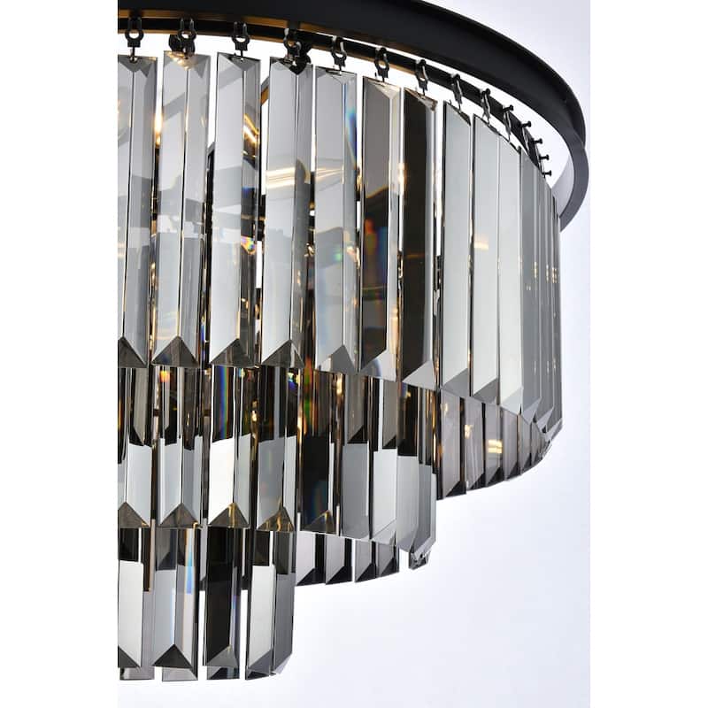 Royce Edge 9-Light Matte Black Chandelier