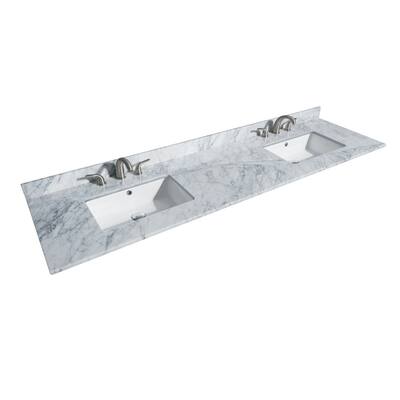 Wyndham Collection 80" Double Vanity Top with Undermount Rectangular