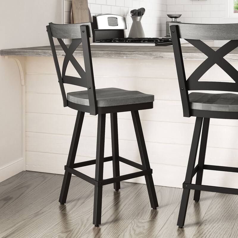Amisco Jasper Swivel Counter and Bar Stool