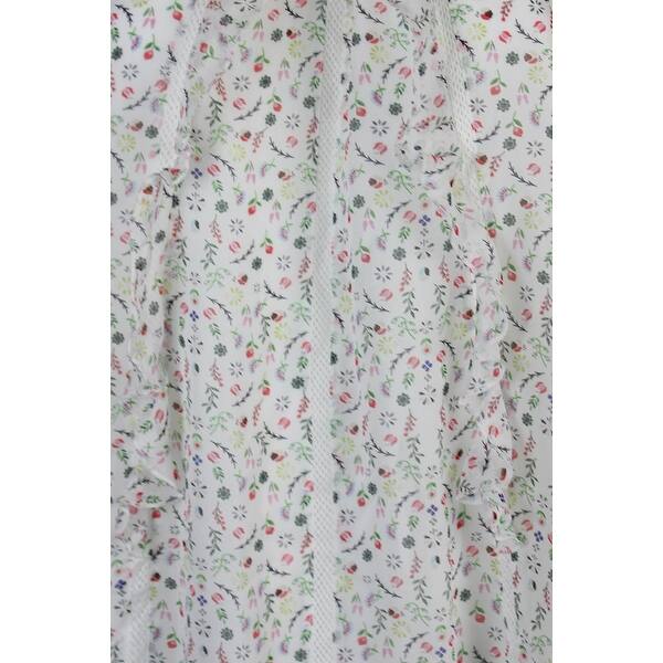 Shop Cynthia Rowley White Floral Print Ruffled Halter Top Xs Free Shipping On Orders Over 45 Overstock 24174696