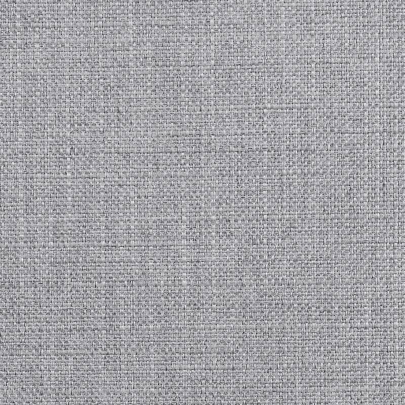 Linen-Like Fabric Upholstered Storage Ottoman in Grey and Black