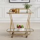 preview thumbnail 5 of 3, Uttermost 22907 Swain 36" Wide Glass and Iron Serving Cart with Two