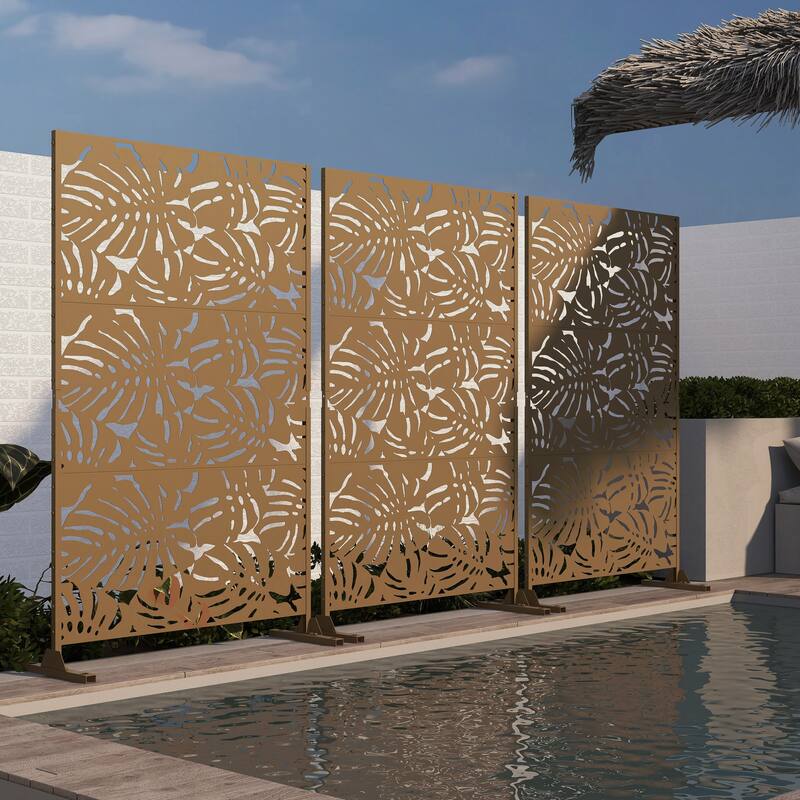 2Set Patio Outdoor Privacy Metal Screens and Panels