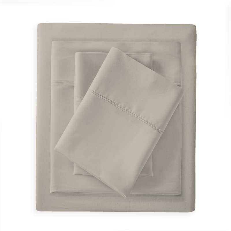 Purity Home Cotton Breathable And Lightweight Deep Pocket Sheet Set - Beige - Twin XL