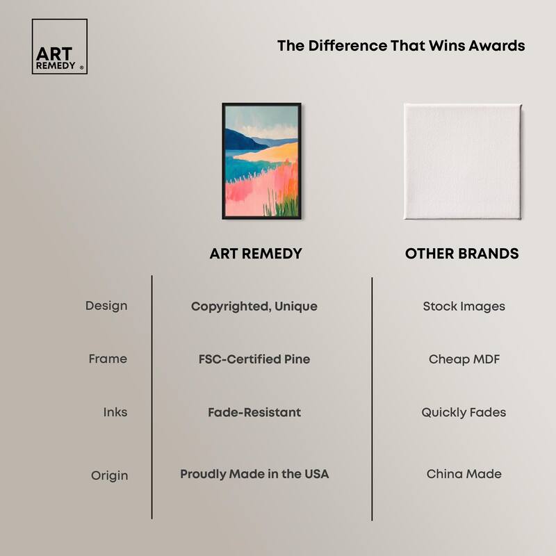 Meadow Meets the Sea Canvas by Art Remedy