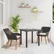 Option Black 31.5 x 31.5 x 29.1 square table legs 2chair