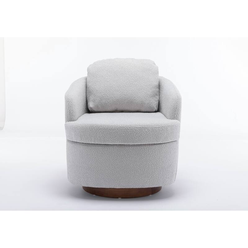 Fabric Swivel Accent Chair - Light Gray