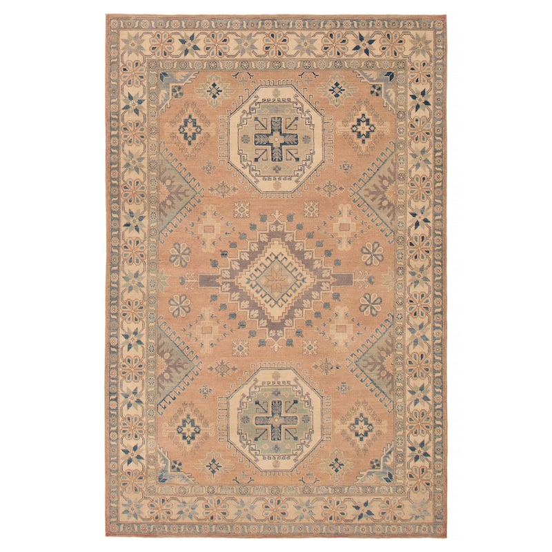 ECARPETGALLERY Hand-knotted Finest Ghazni Copper Wool Rug - 6'6 x 9'11 - Copper - 6'6 x 9'11