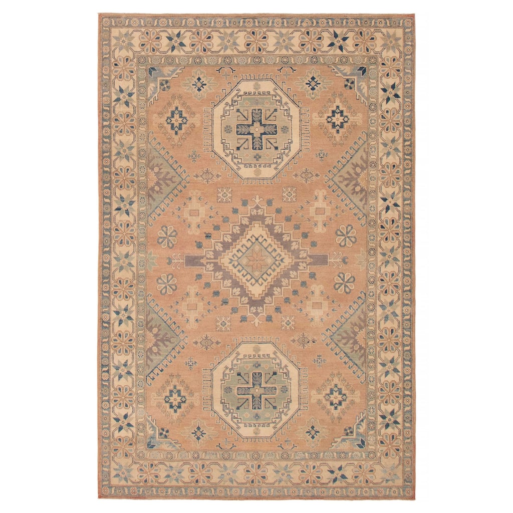ECARPETGALLERY Hand-knotted Finest Ghazni Copper Wool Rug - 6'6 x 9'11