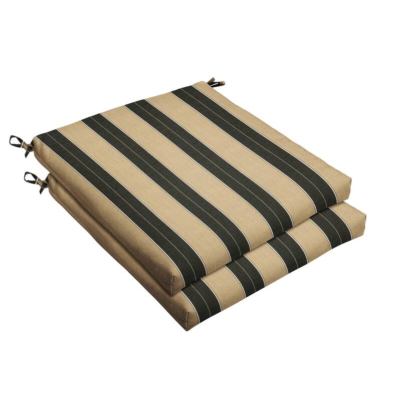 Sorra Home Sunbrella Outdoor Chair Cushion - 20 in W x 20 in D x 2.5 in H - Berenson Tuxedo