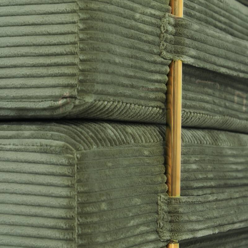 Corduroy Folding Compressed Sofa Couch with Freely Configurable Layout