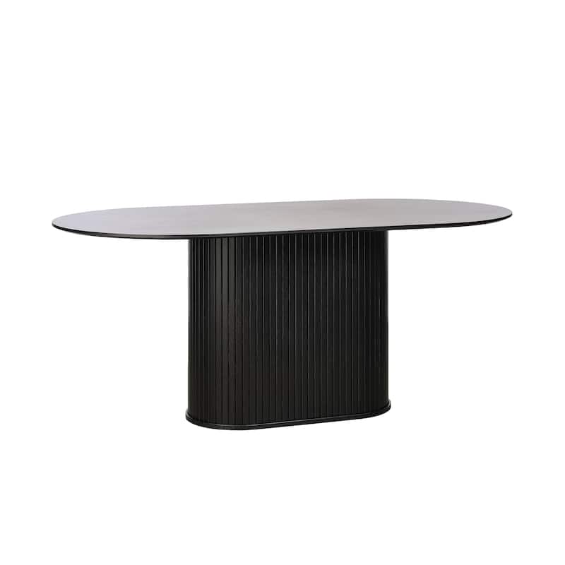 Rye Studio Nicola Mid-Century Modern Pedestal Dining Table