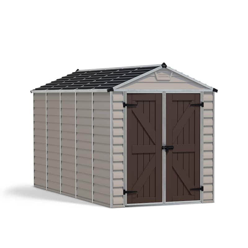 SkyLight 6 ft. x 12 ft. Tan Garden Outdoor Storage Shed - 6 ft x 12 ft
