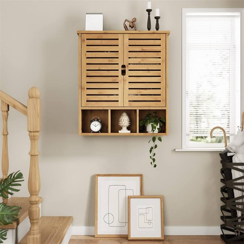 Bathroom Wall Cabinet Wood Medicine Cabinets - 23''Lx7.9''Wx26''H