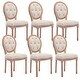 preview thumbnail 20 of 38, 2pc Oval Side Chairs with Round Hollow Back & Solid Wood Legs