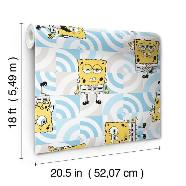SpongeBob SquarePants Funny Faces Peel and Stick Wallpaper by RoomMates