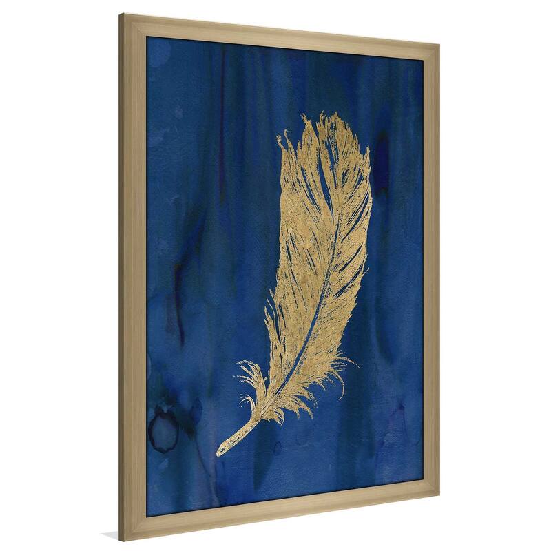 "Golden Feather IV" by Carol Robinson Print on Acrylic