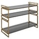 preview thumbnail 4 of 4, Uttermost Stacked Up Gray Glass Console Table - 40"W x 33"H x 16"D