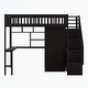 preview thumbnail 27 of 33, Twin size Loft Bed with Bookshelf,Drawers,Desk,and Wardrobe