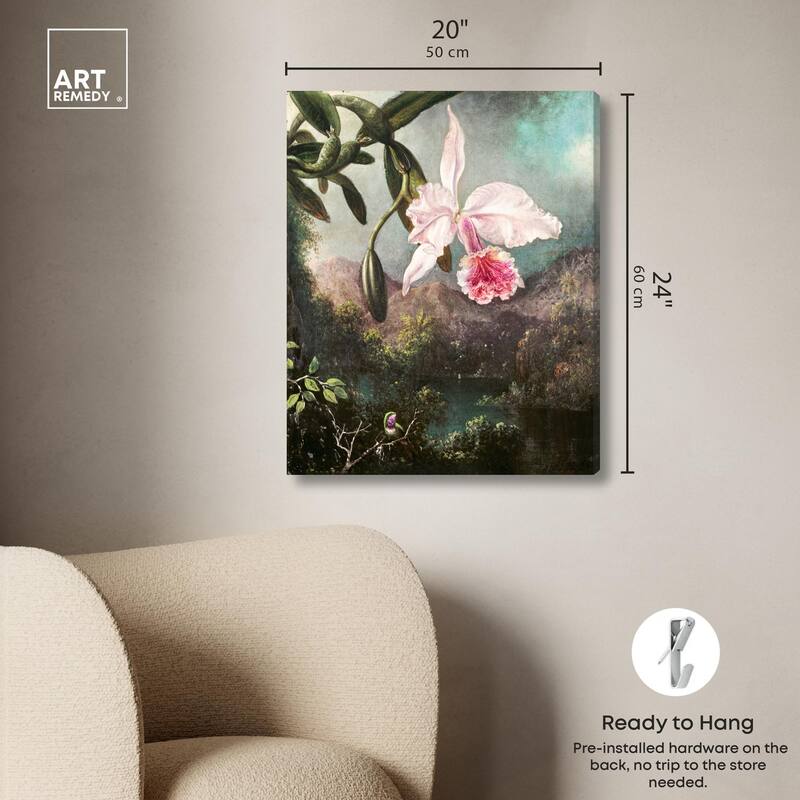 Orchid Blossoms 1873 Canvas by Art Remedy, Gallery Wrapped