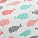 preview thumbnail 5 of 7, Taylor & Olive Lums Whale Print 5-piece Quilt Set