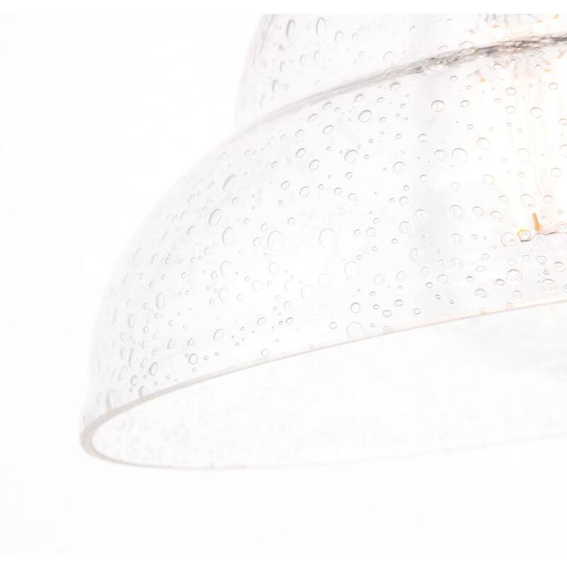 Caressa 8.5-Inch 1-Light Clear Seeded Glass