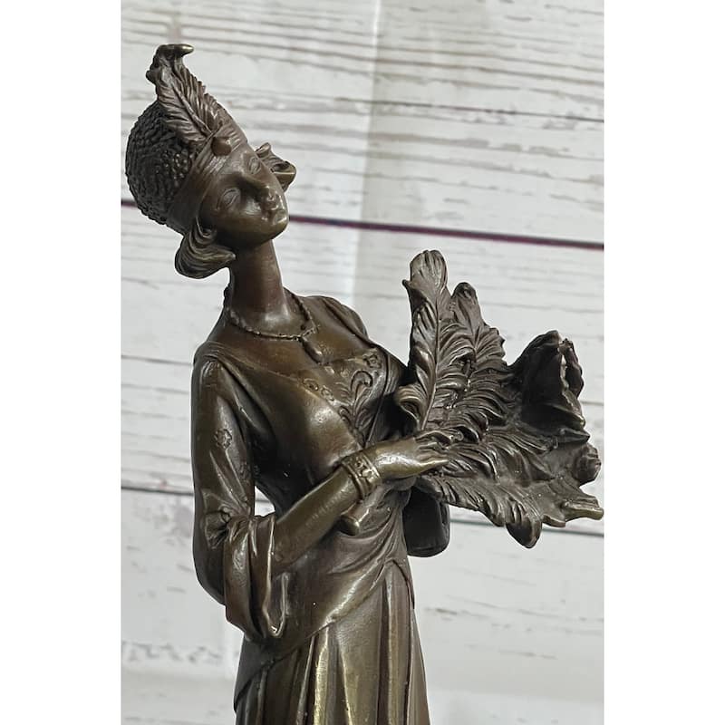 Art Deco Fashion Dancer Model Actress Bronze Hot Cast Sulpture Statue Figurine 16 Inches X 6 Inches